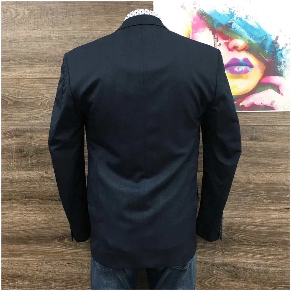 VINTAGE YSL‎ Mens Blazer Sport Coat Casual Jacket Size 40L Classic Wool Suit